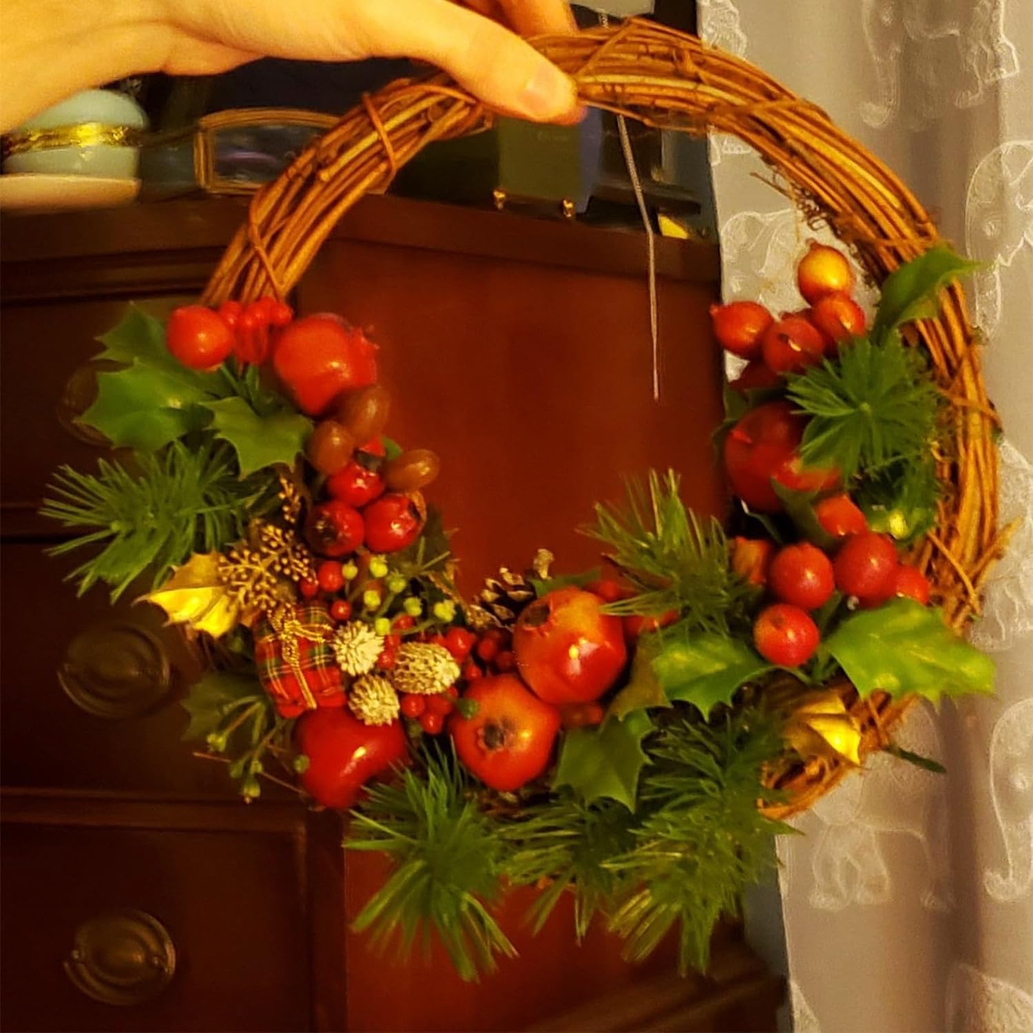 16inch Natural Grapevine Wreath Hoop for DIY Crafts