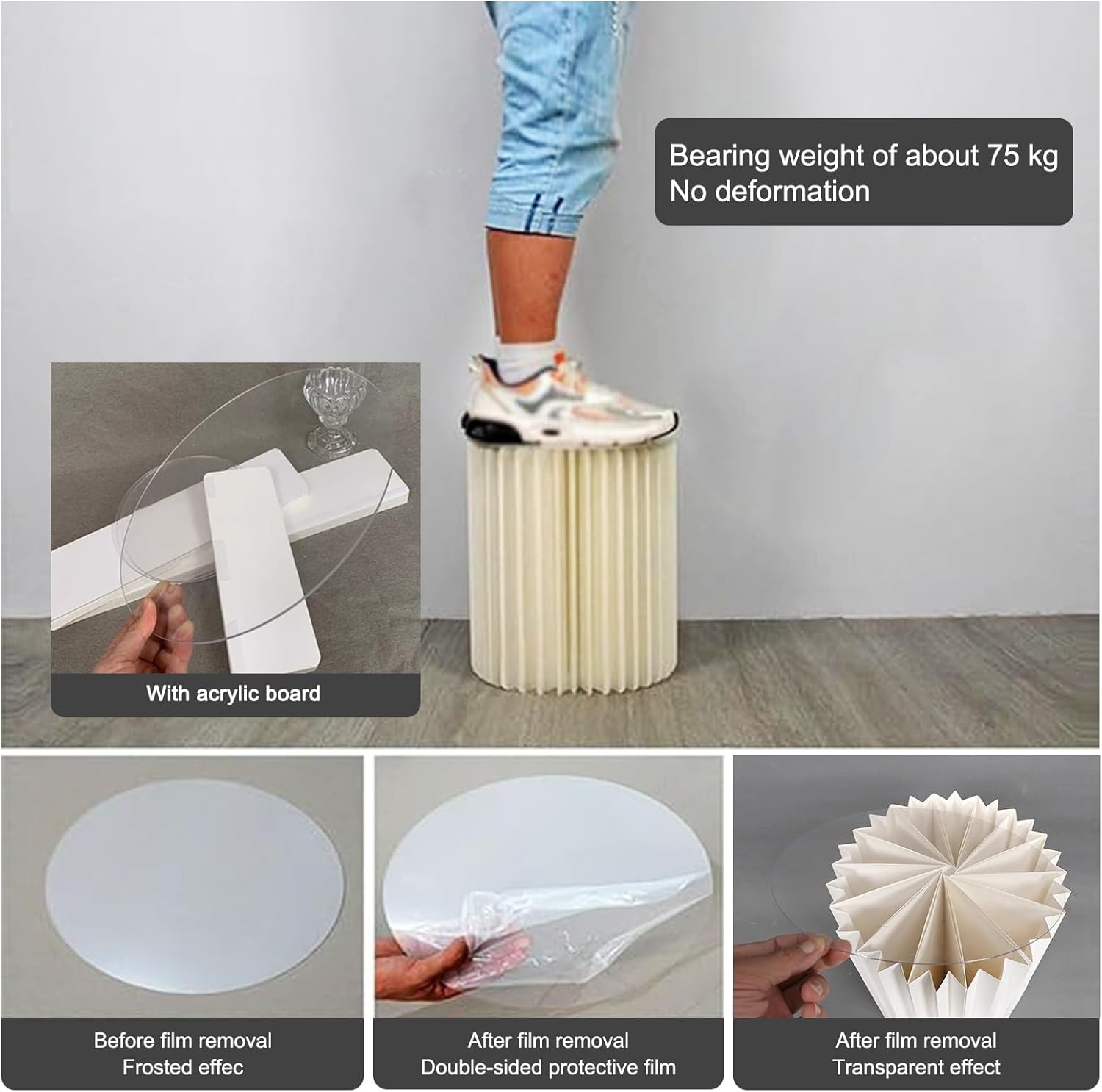 4Pack Cylinder Pedestal Stand for Dessert Display