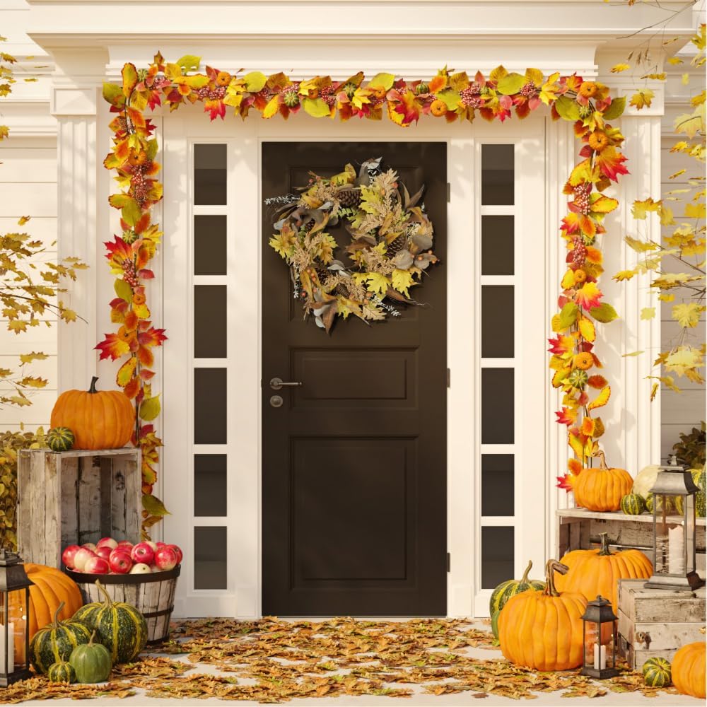 SAFAVIEH 30 Inch Artificial Oak Leaf Wreath