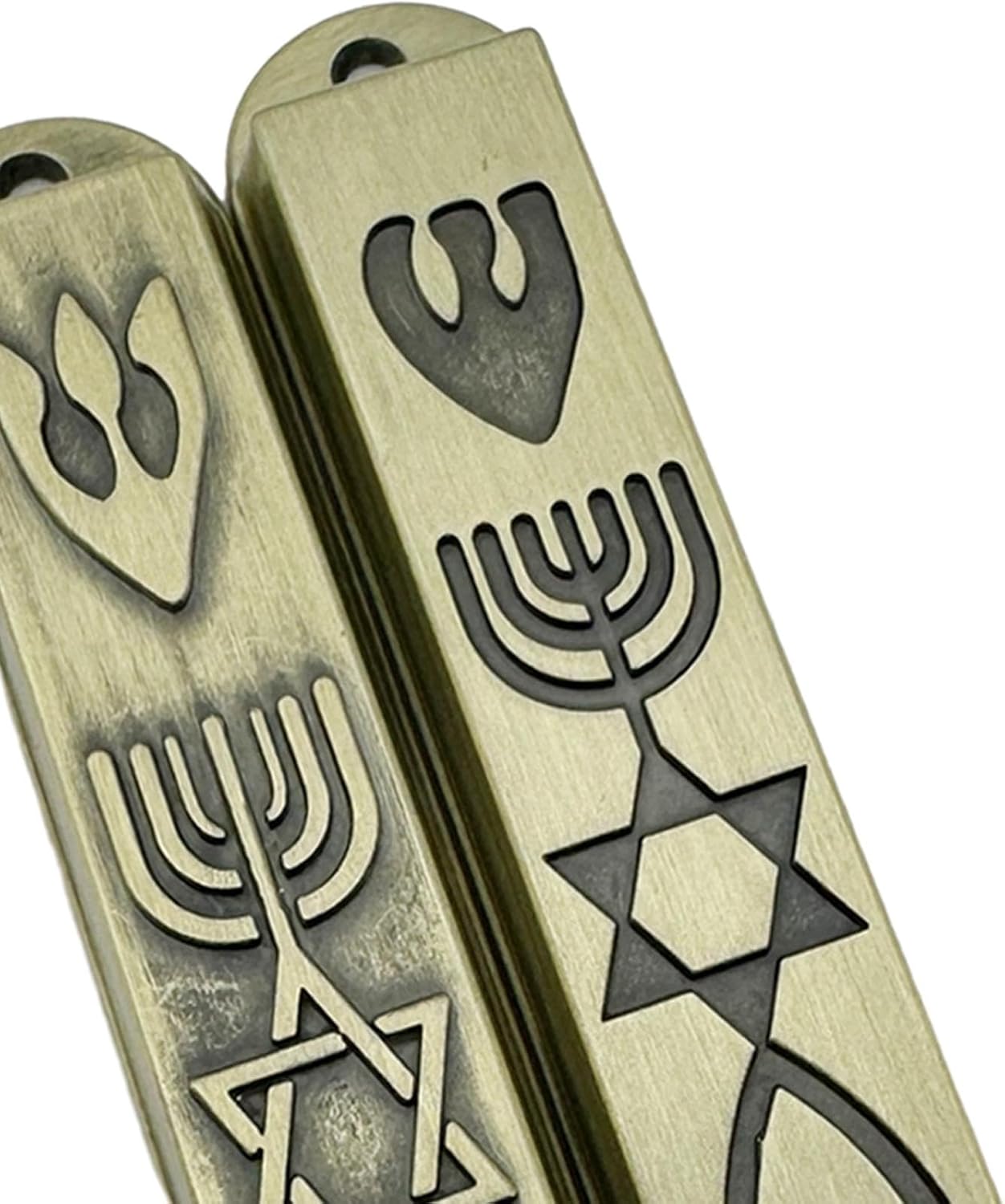 2 Pieces Modern Metal Mezuzahs Door Decor