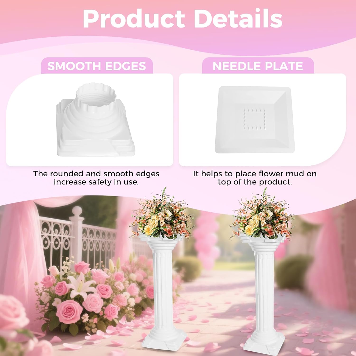4Pcs Roman Column Set for Wedding and Home Decor