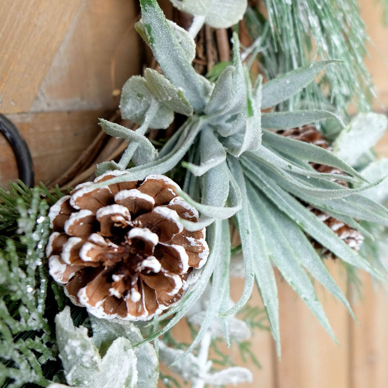 Idyllic 22 Inches Winter Wreath Indoor Door Decor