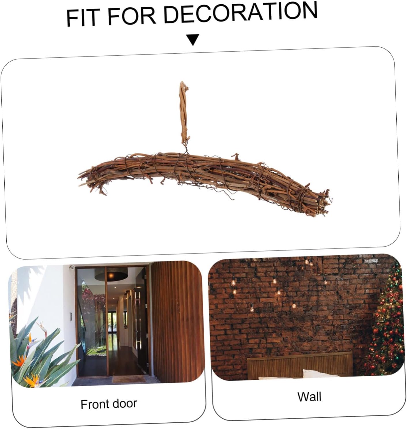 DIY Rattan Wreath Hanger with Wire Frame