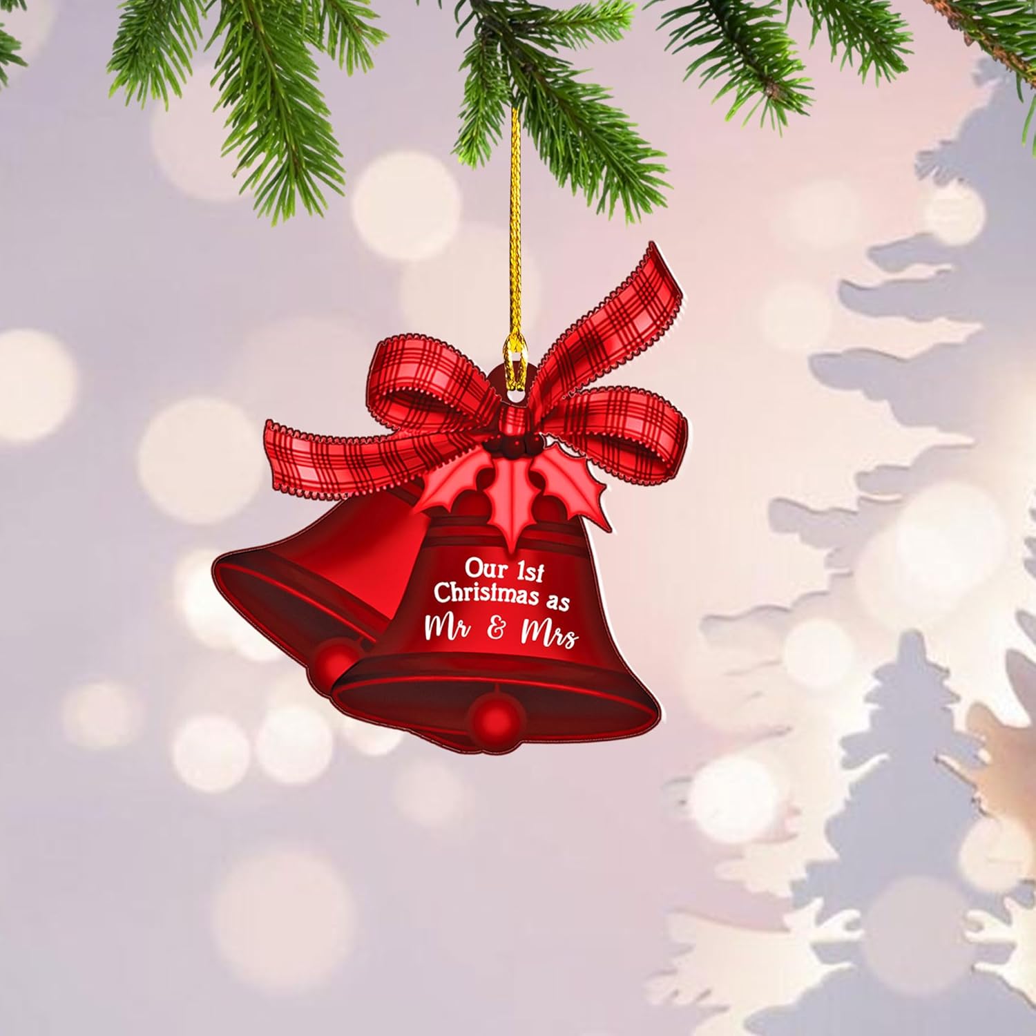 Our First Christmas Mr and Mrs Ornament Wedding Gift