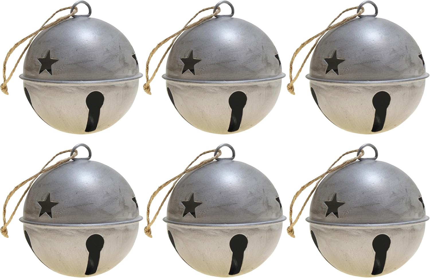 Haute Decor Jingle Bell Christmas Ornaments 6-Pack