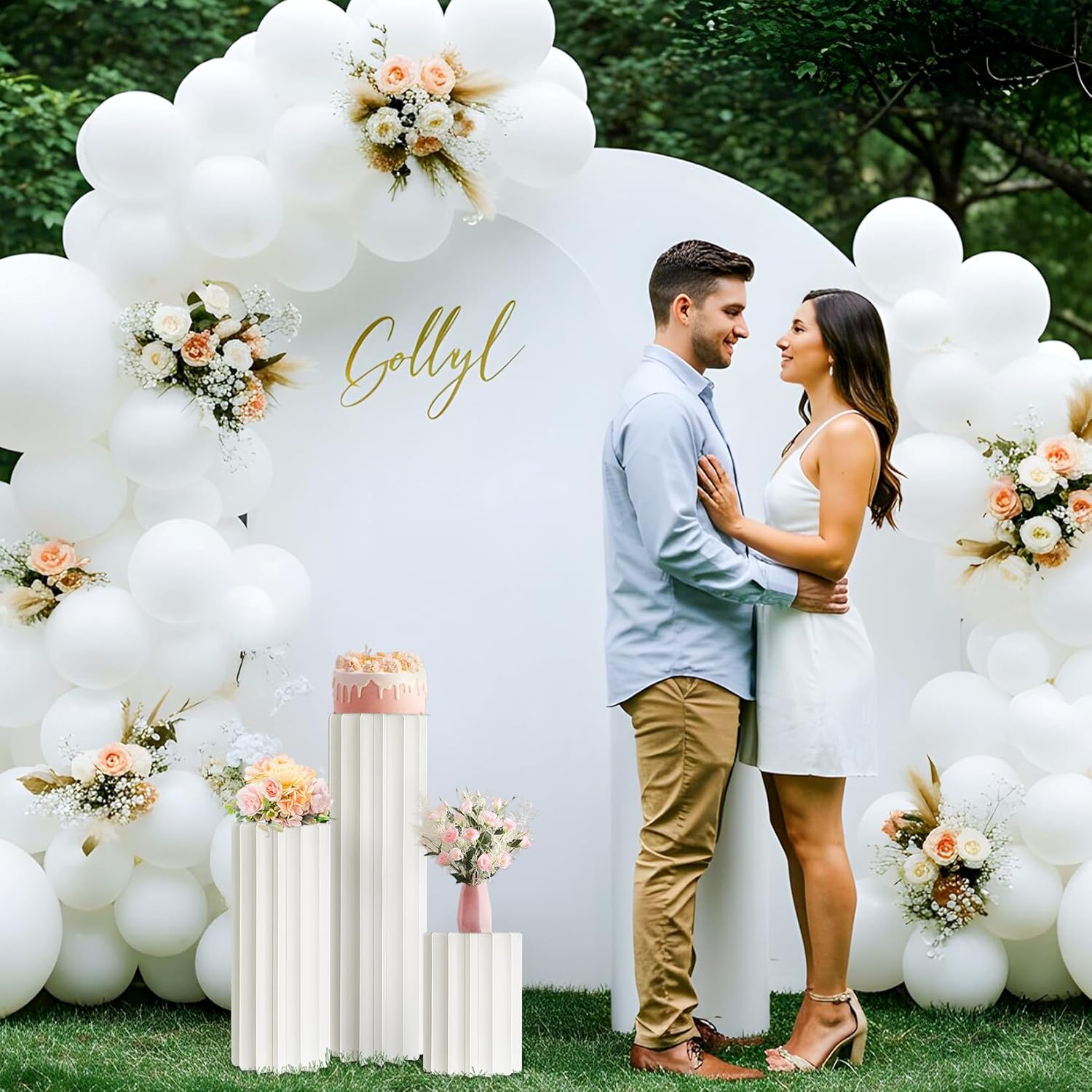 Cylinder Stands for Party Paper Pillars Cake Display Pedestal