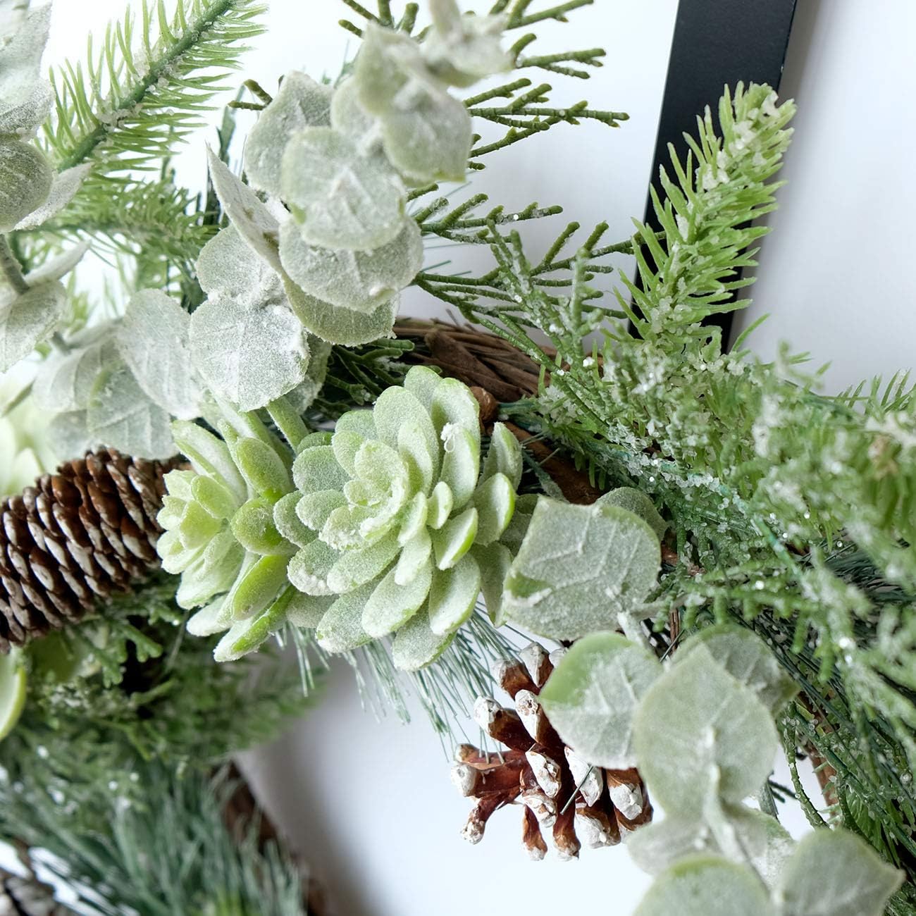 Idyllic 22 Inches Winter Wreath Indoor Door Decor