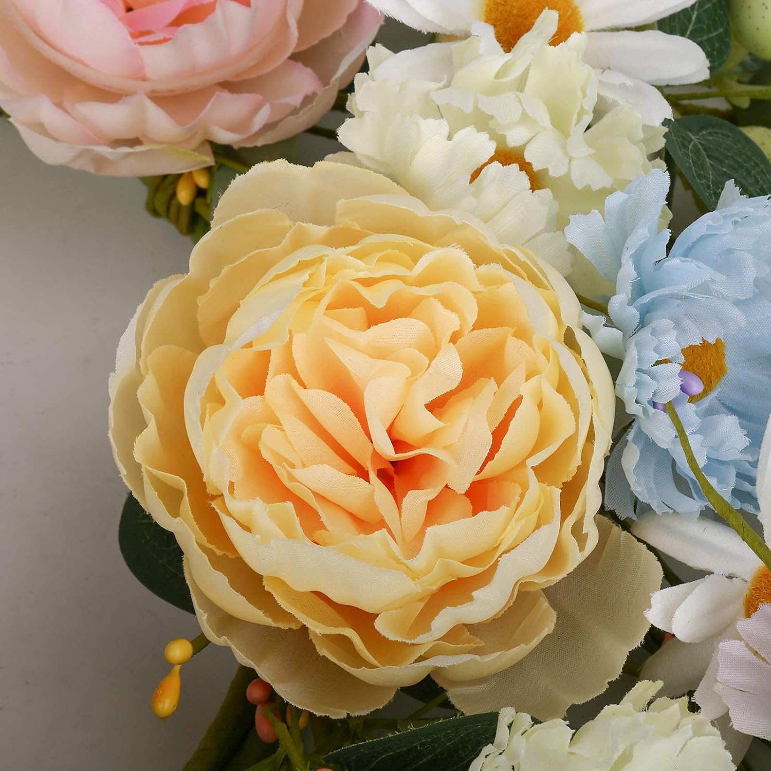 24 Inch Artificial Flower Wreath for Home Decor