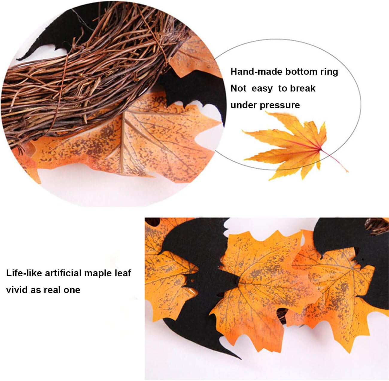 Orgrimmar 10 Inch Halloween Maple Wreath Garland