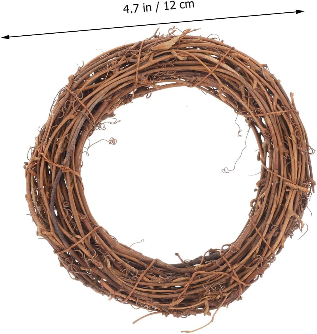 Unomor 5pcs Woven Rattan Wreath for Home Decor