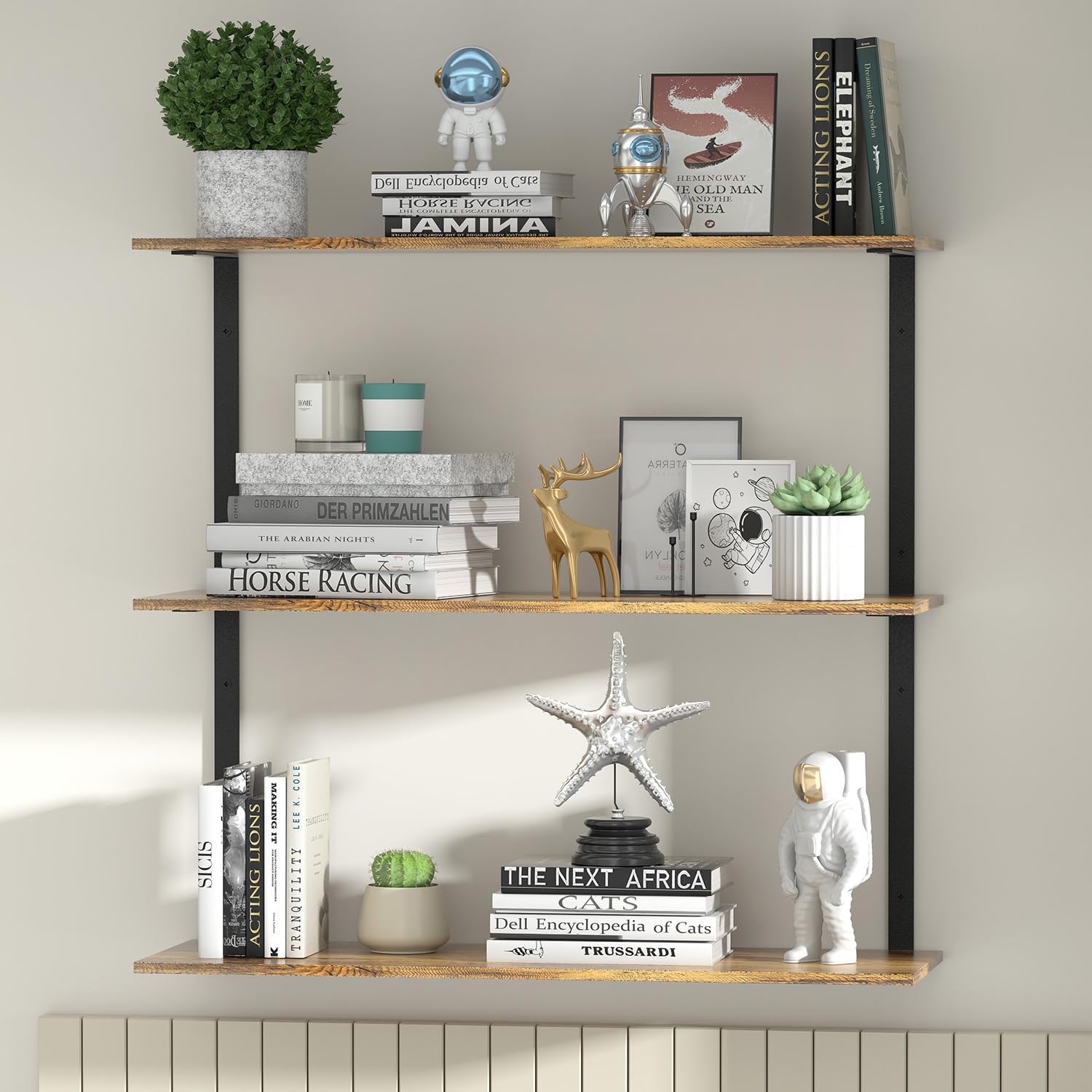 Floating Shelves for Wall 3 Tiers Kitchen Display Shelf