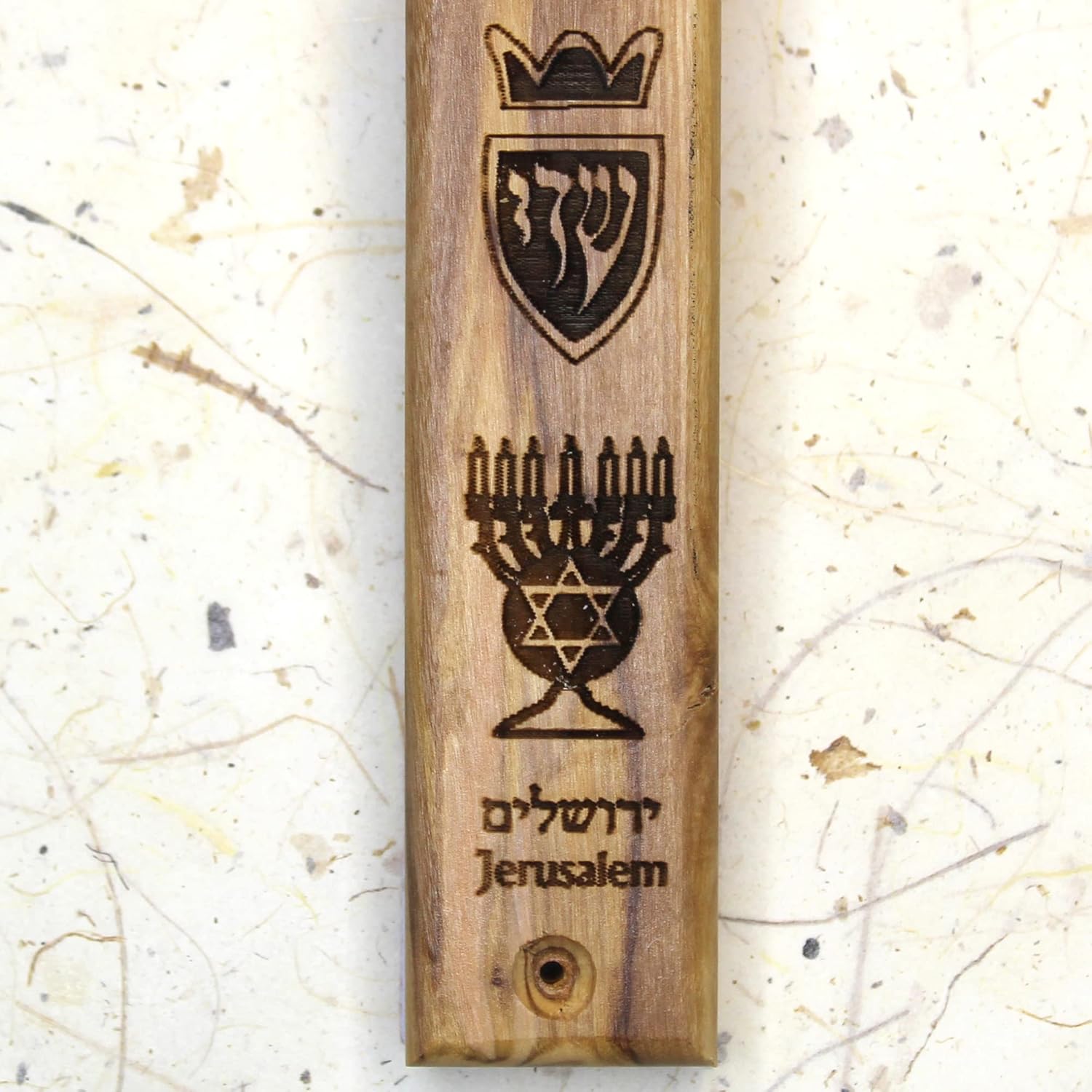 Handmade Olive Wood Mezuzah Case