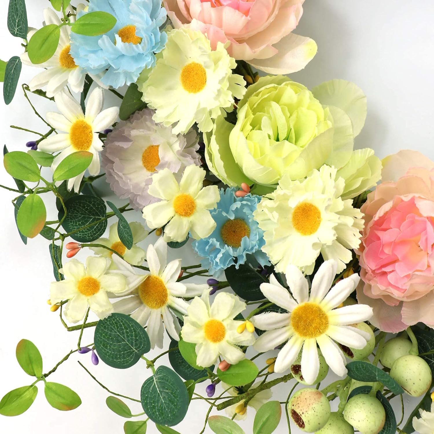 24 Inch Artificial Flower Wreath for Home Decor