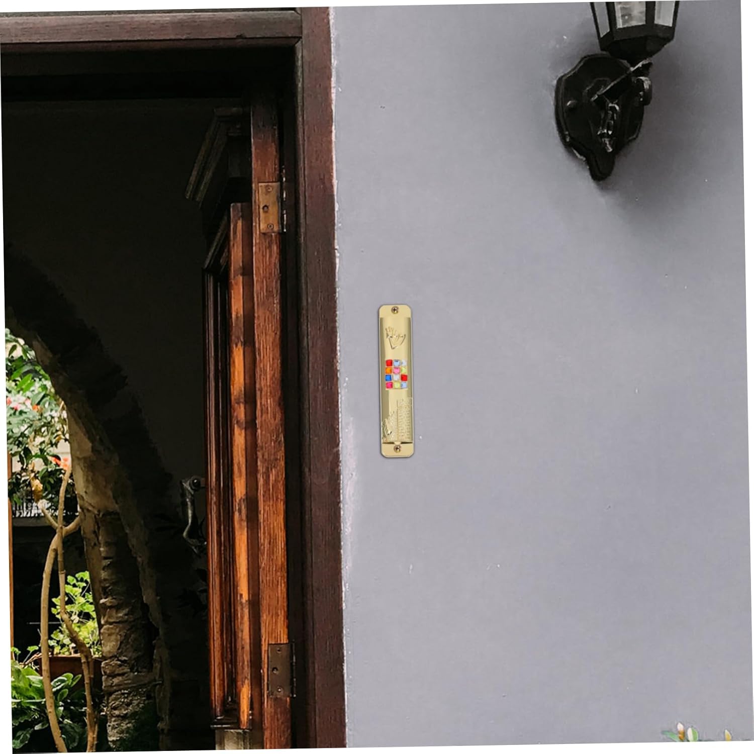 Kosher Mezuzah Scroll Door Decor Metal Frame