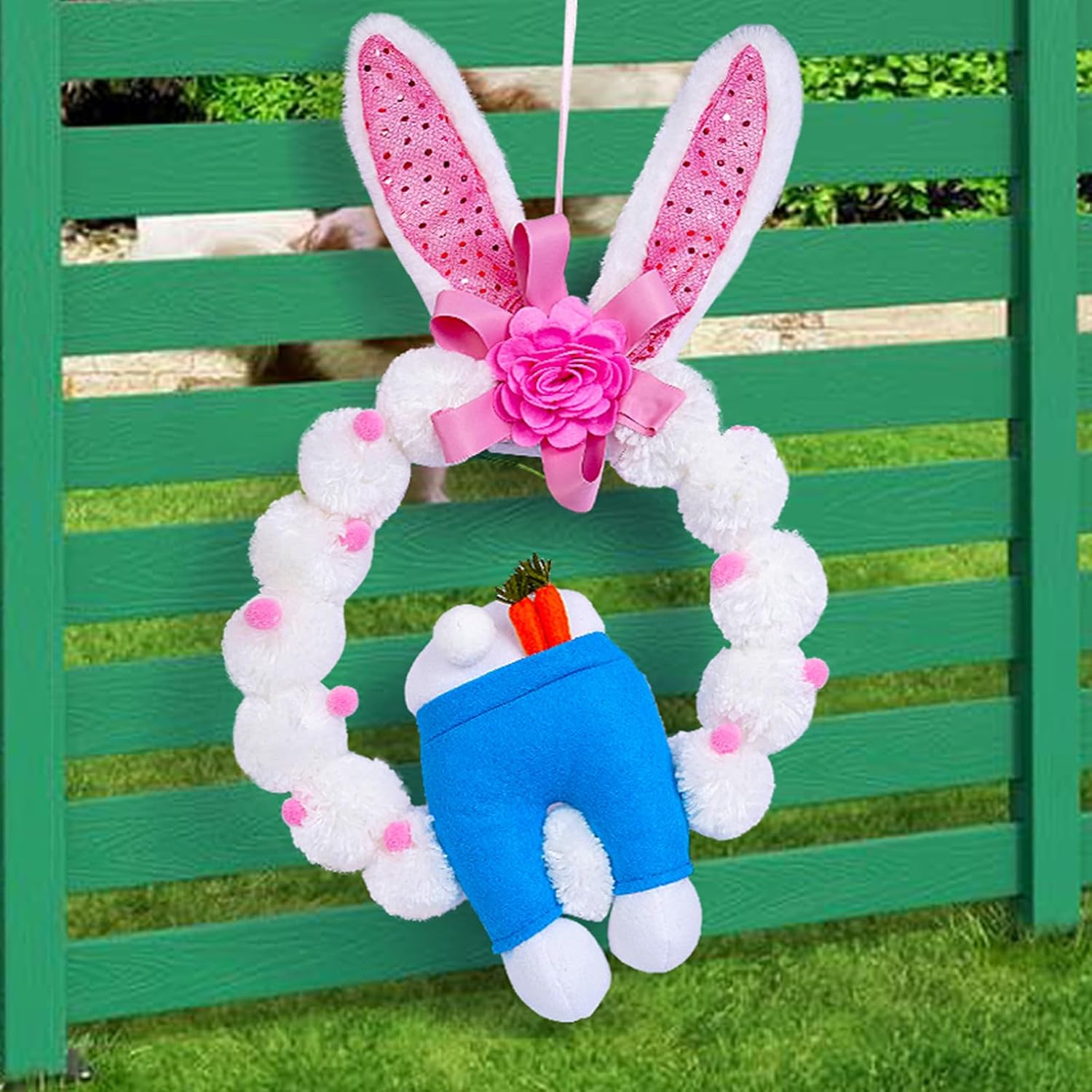 ALLYORS 21 Inch Easter Door Wreath