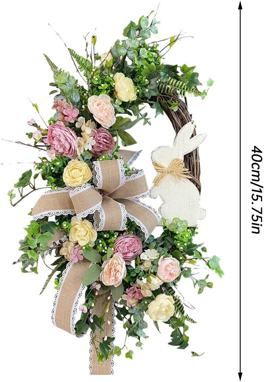 Giant Easter Bunny Wreath Door Decor Spring Holiday Wreath