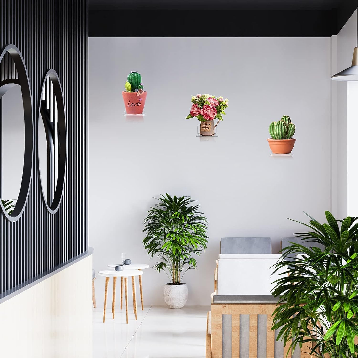 Clear Acrylic Floating Wall Shelf 3 Pack