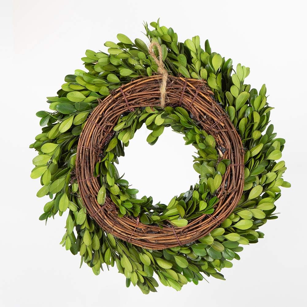 10 Inch Preserved Boxwood Wreath Home Decor