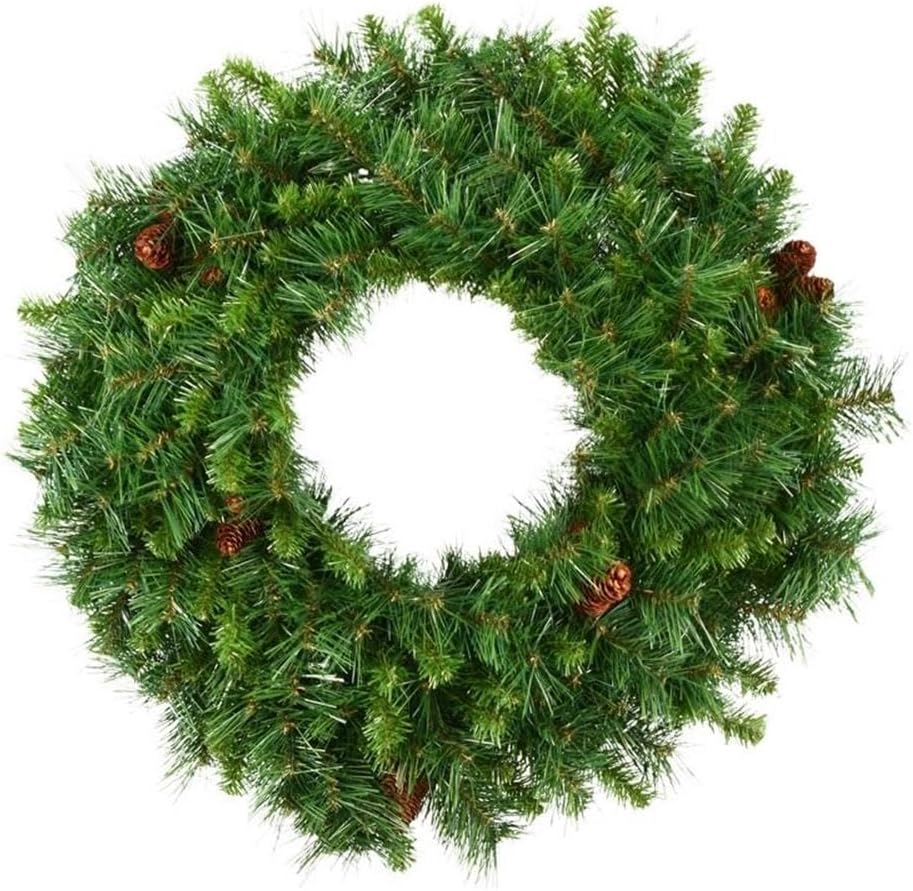 Vickerman 48 Inch Cheyenne Pine Artificial Christmas Wreath with 450 PVC Tips