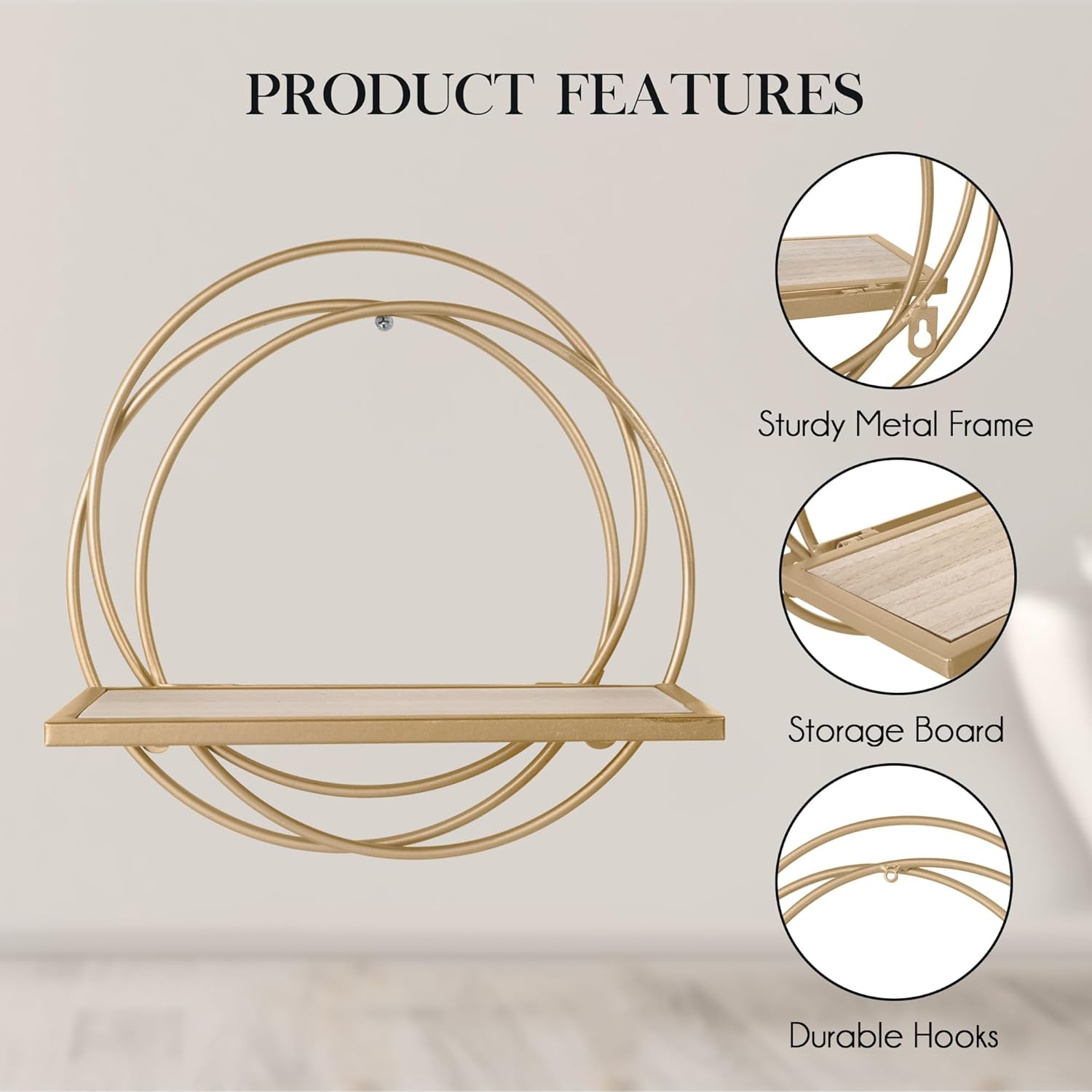 Oakrain Small Floating Shelves Set of 2 Wall Mount