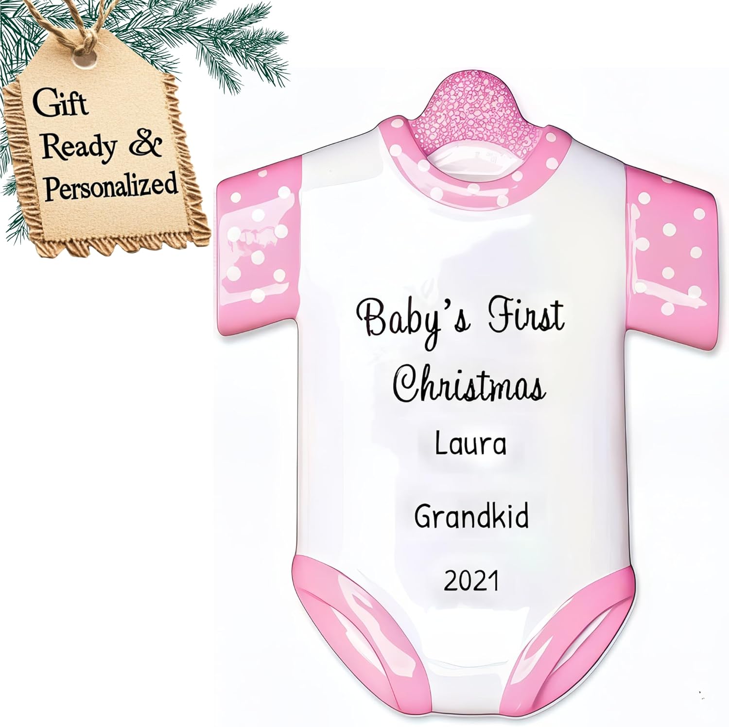 Personalized Babys First Christmas Ornament 2024