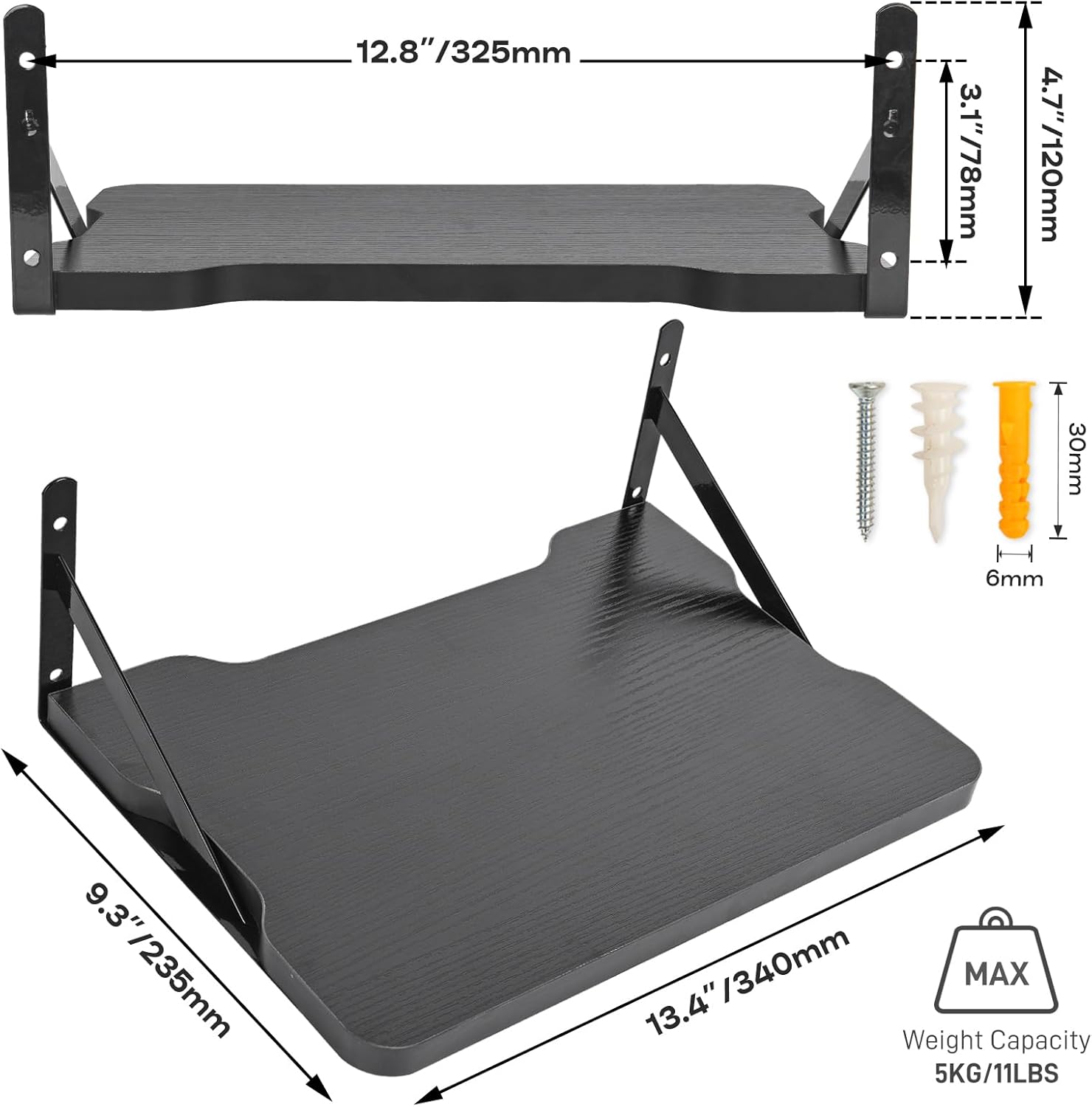 Black Small Mini Projector Shelf for Router and Modem