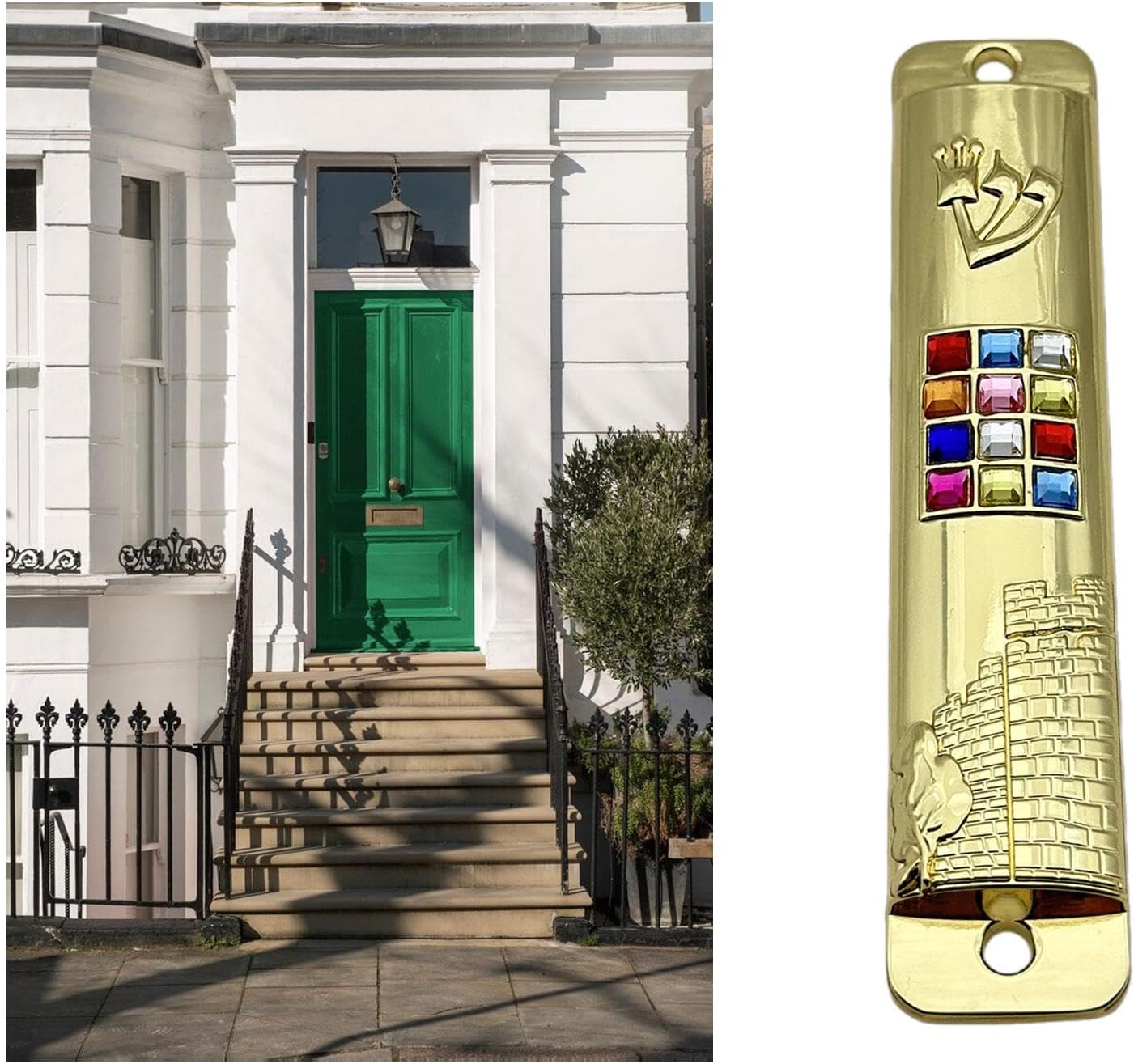 6X Door Mezuzah with Modern Zinc Alloy Design
