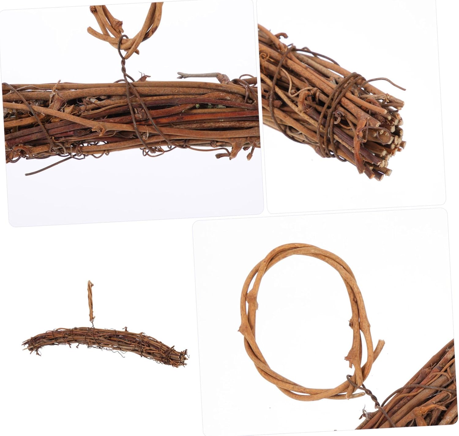 DIY Rattan Wreath Hanger with Wire Frame