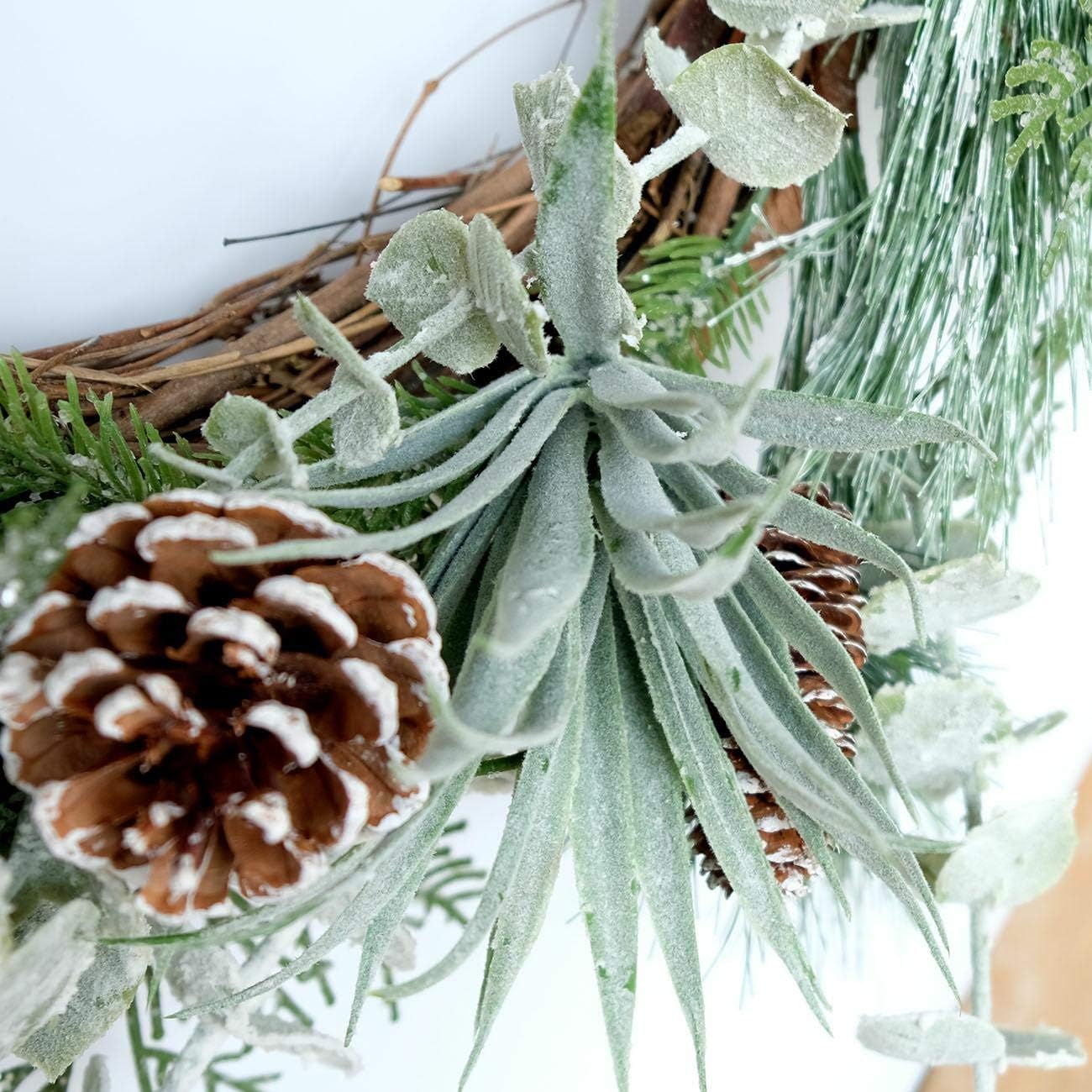 Idyllic 22 Inches Winter Wreath Indoor Door Decor