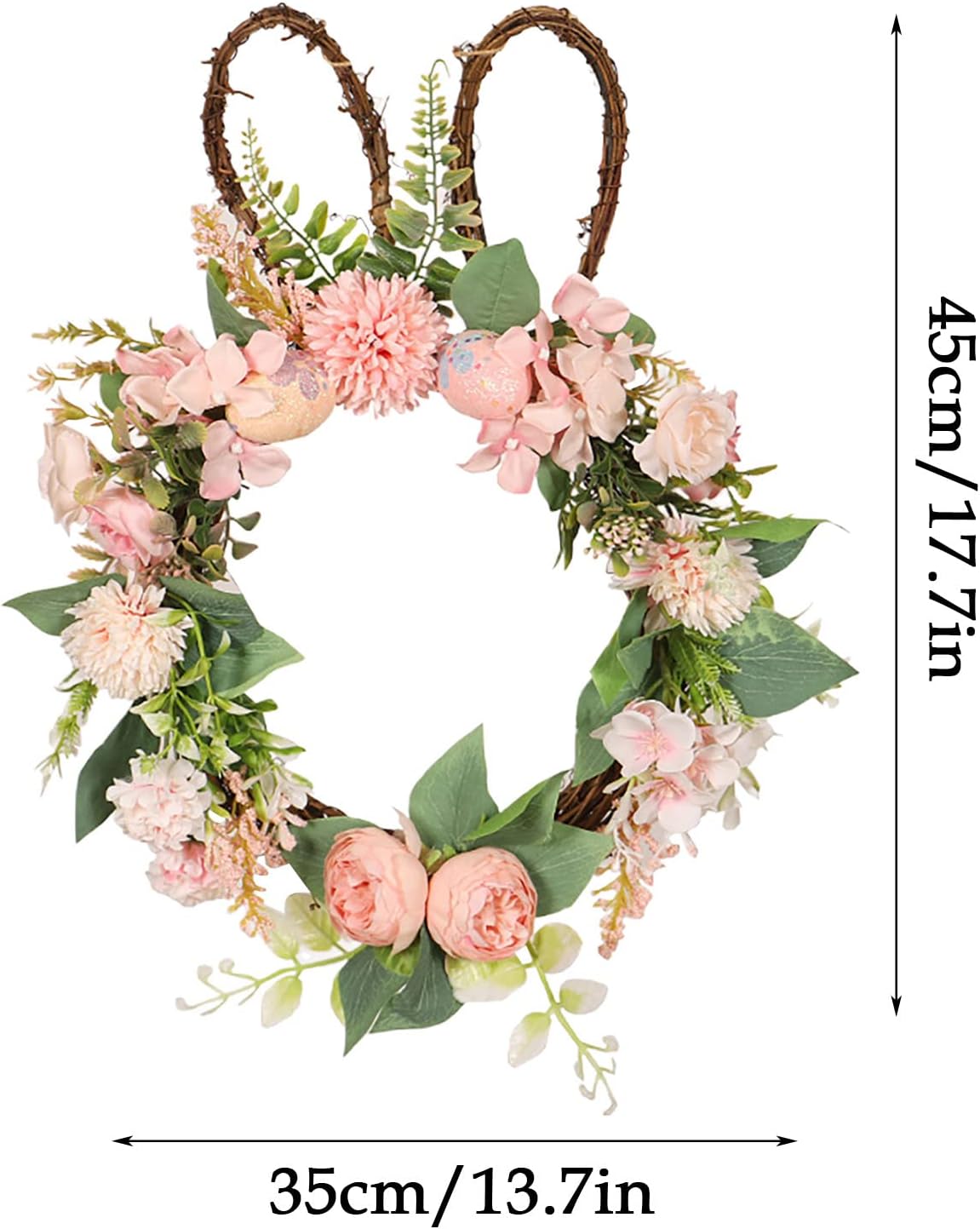 Cakina Easter Front Door Rustic Spring Decor Wreath Sign