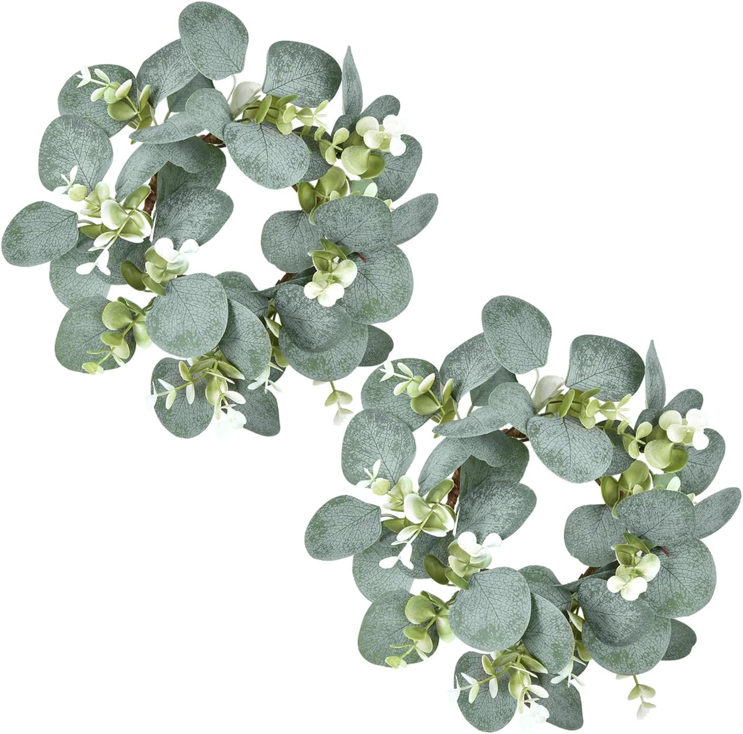Artificial Eucalyptus Wreath 9 Inch Farmhouse Decor