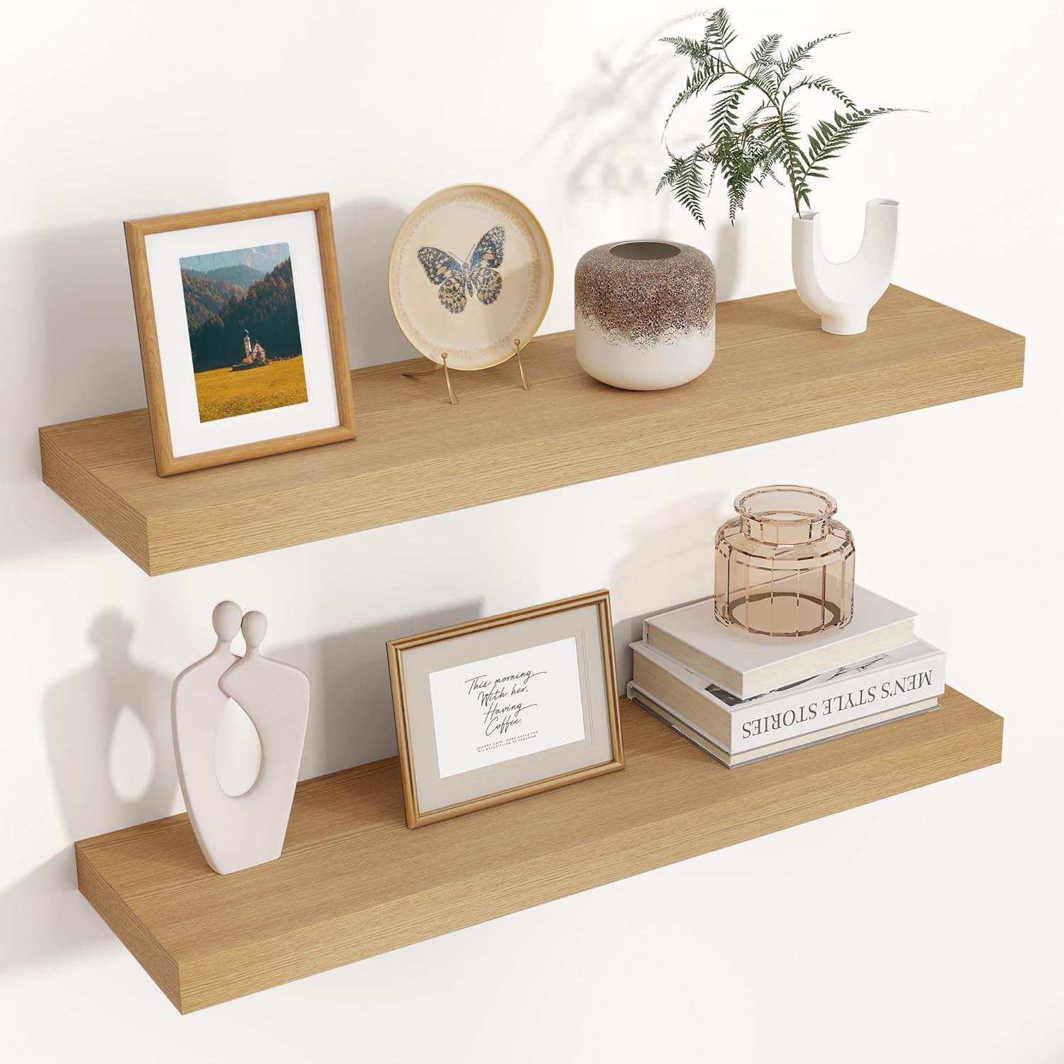 Venusmiles Floating Shelves 2 Pack 24 Inches Wide