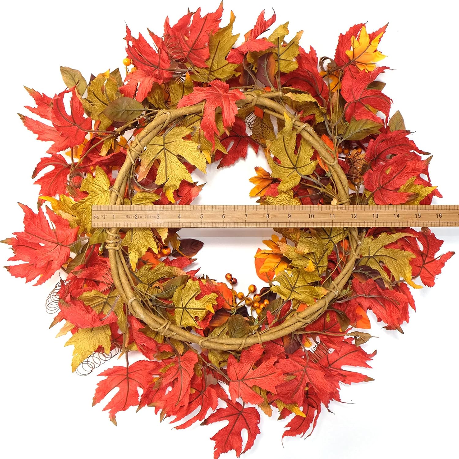 Idyllic 20 Inch Fall Wreath for Front Door