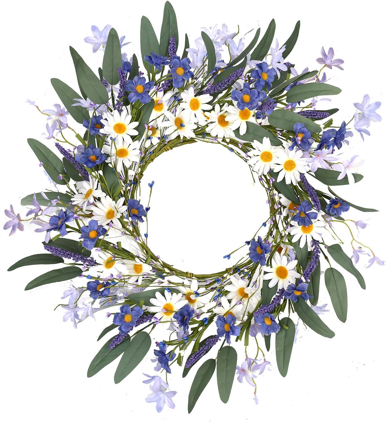 Violet Ever Garden 20 Inch Spring Wreath for Front Door