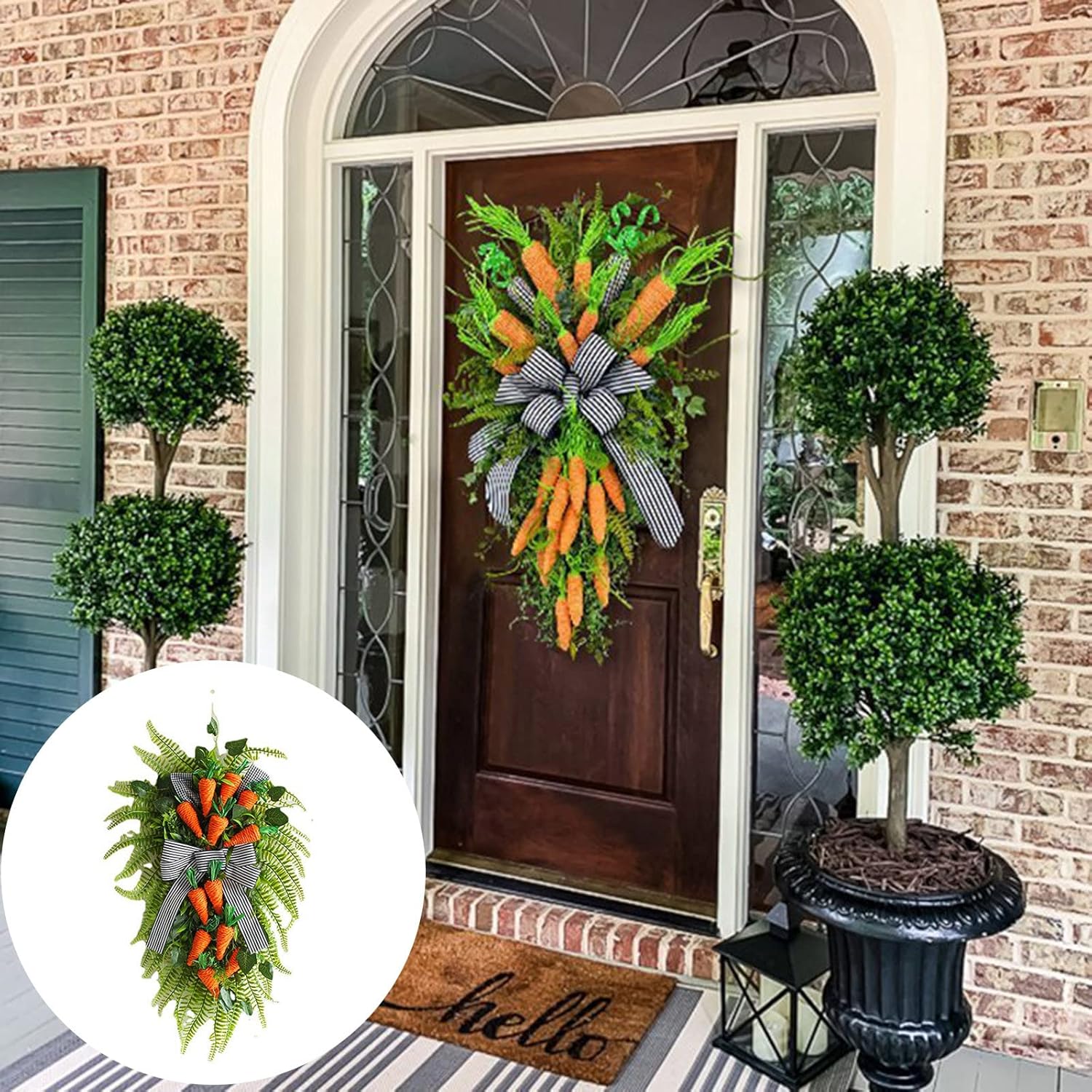Cakina Easter Wreath Front Door Decor Spring