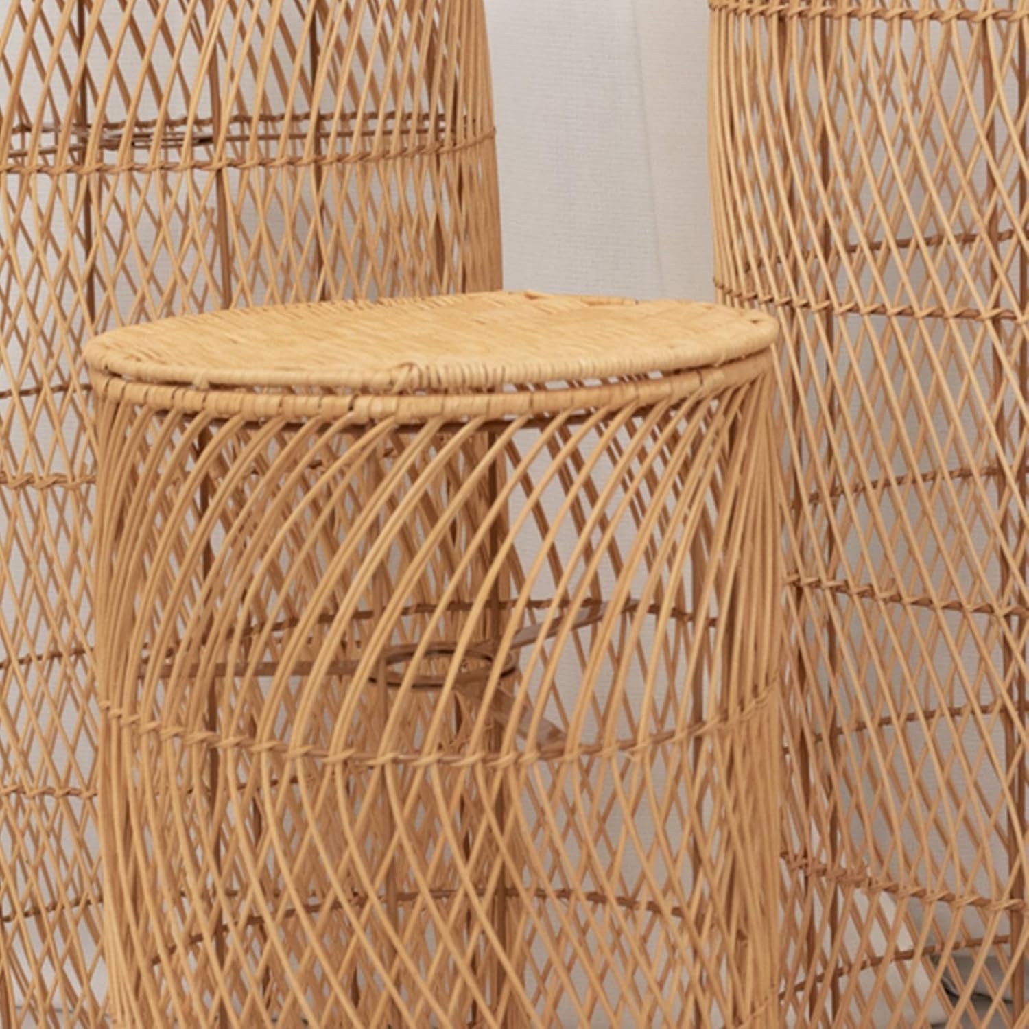 Efavormart Set of 3 Wicker Floor Lamp Shades with Wave Patterns
