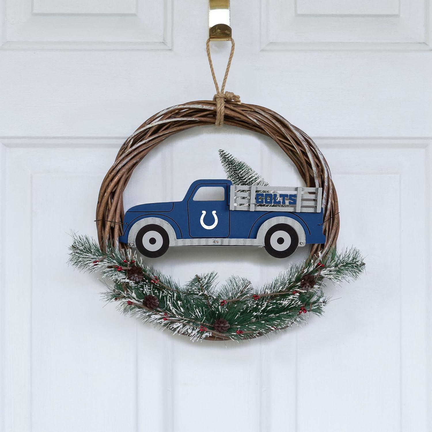 FOCO NFL Unisex Adult Team Logo Holiday Wreath