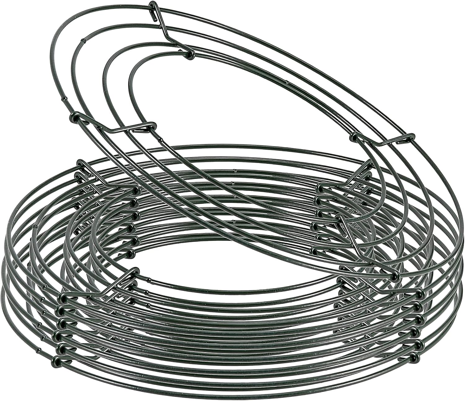 JEUIHAU 10 Inch Green Metal Wreath Frames 15 Pack