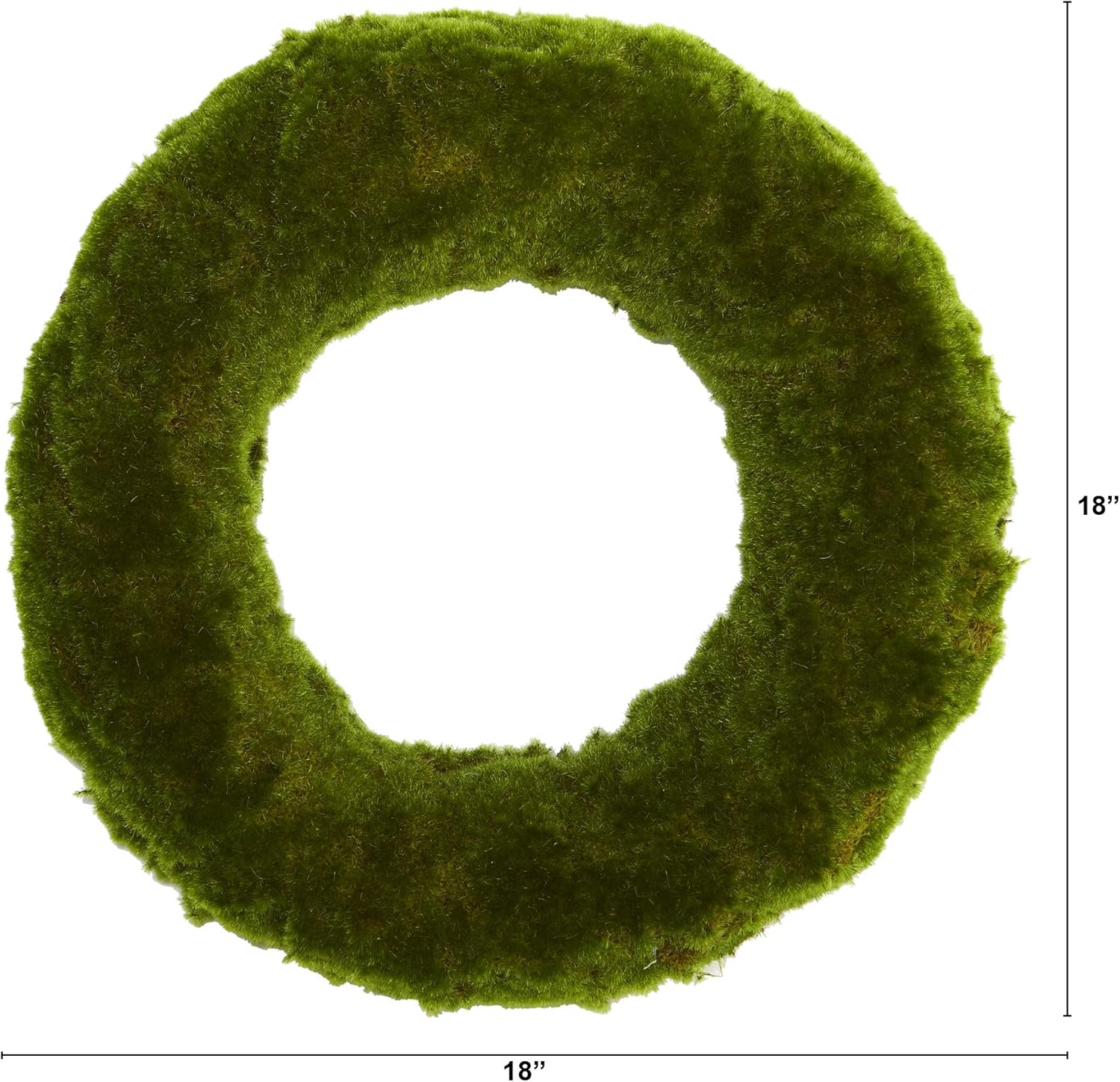Nearly Natural 18in Moss Artificial Wreath