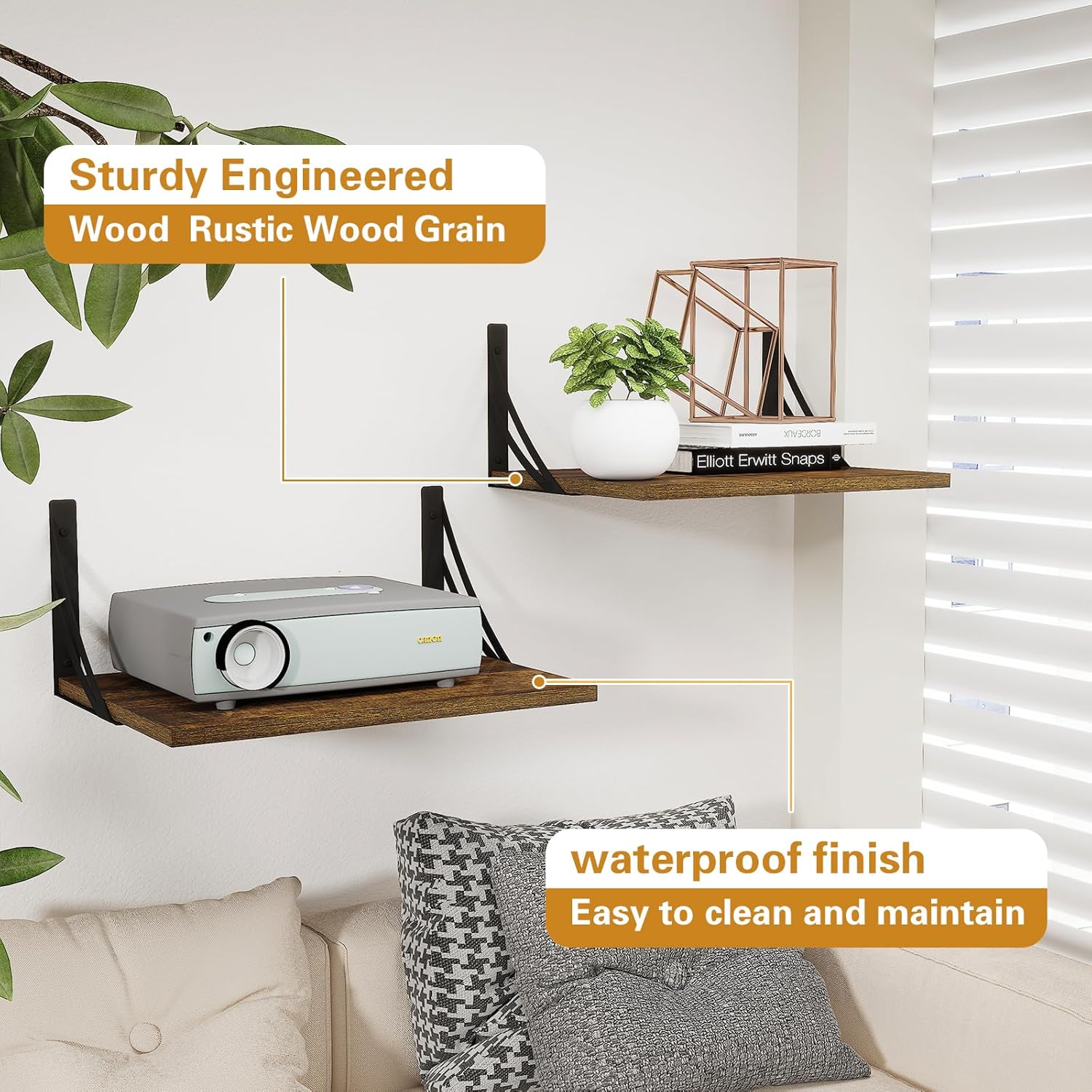 Deep Floating Shelves for Wall 12 Inch Deep Storage Shelves