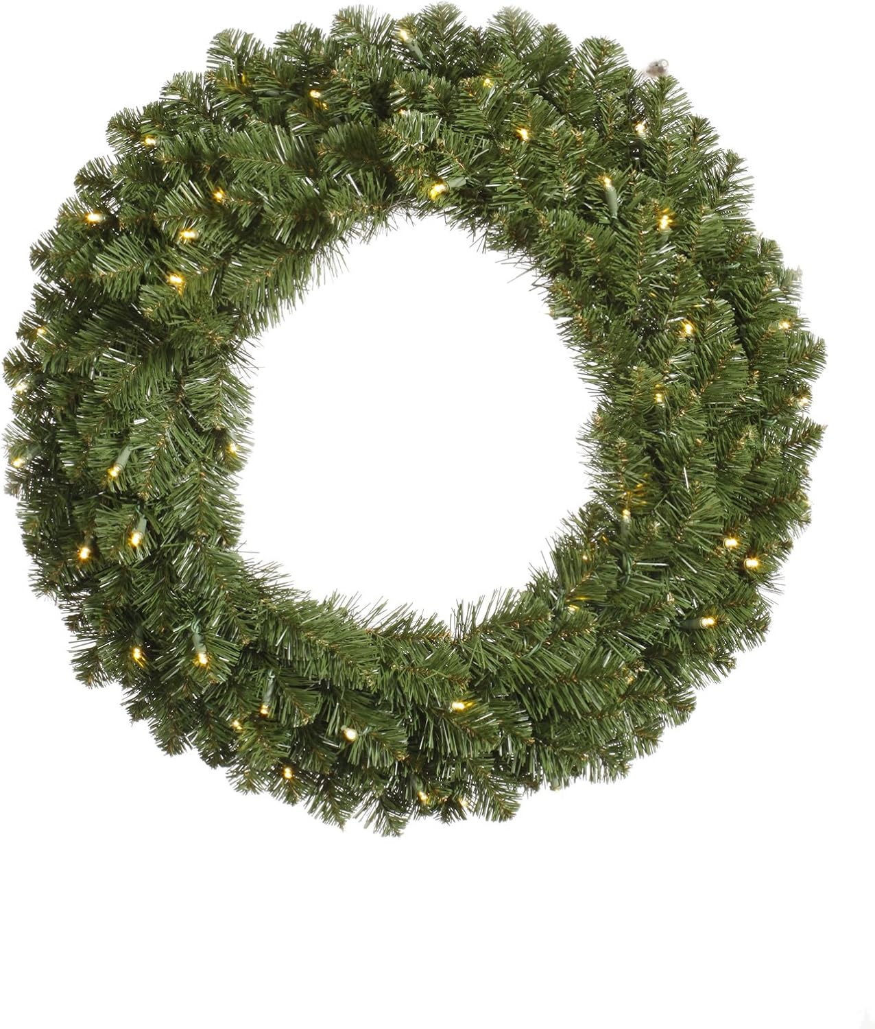 Vickerman 72 Inch Grand Teton Artificial Wreath with Warm White LED Lights