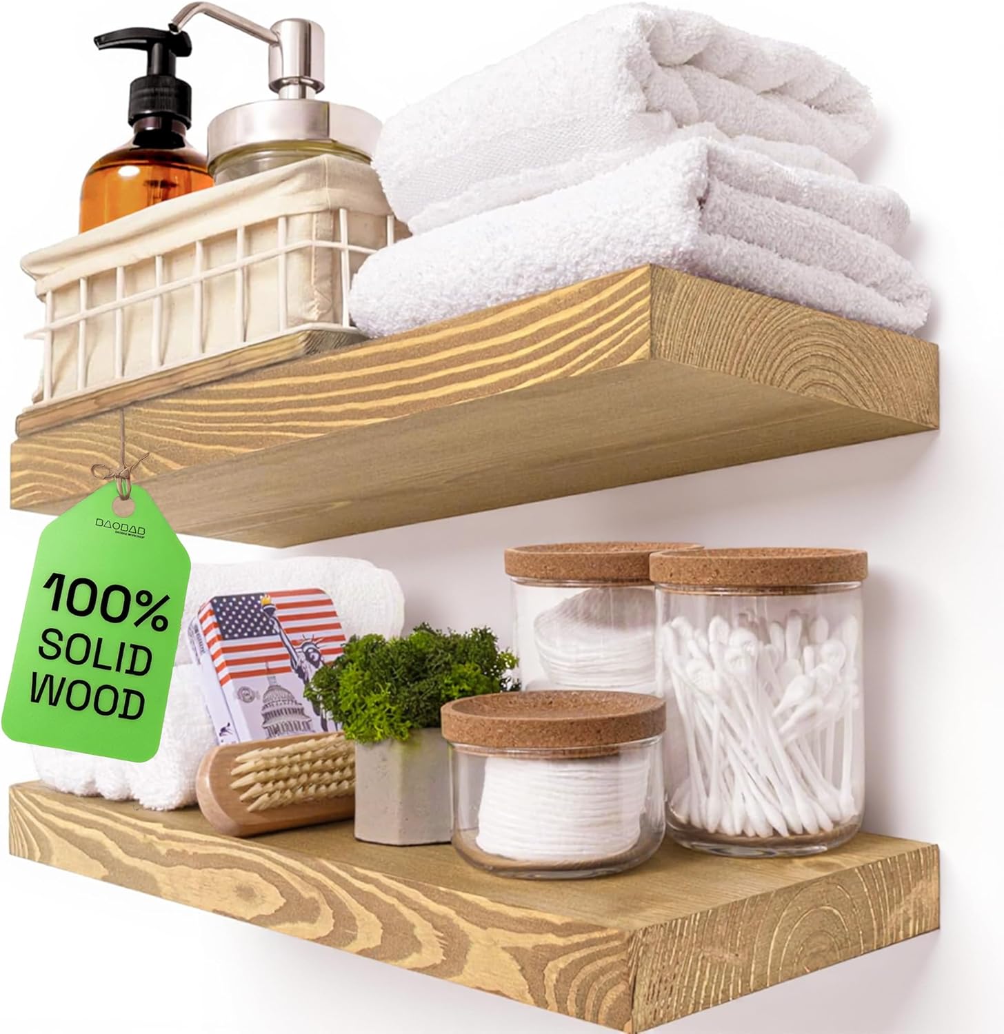 BAOBAB WORKSHOP Oak Floating Shelves Set of 2