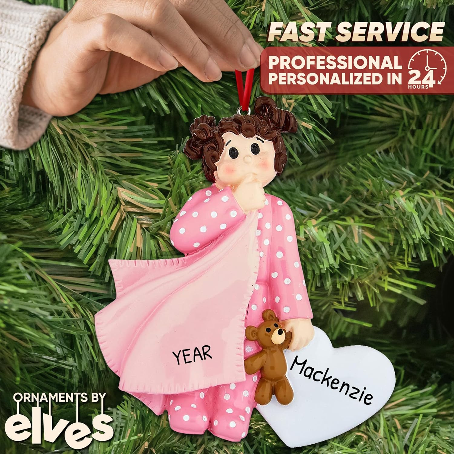 Personalized 2nd Christmas Boy Tree Ornament 2024