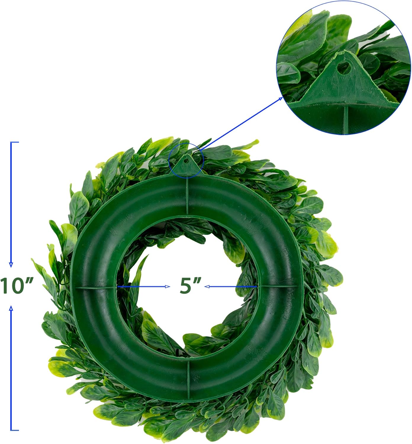 2Pack Small Boxwood Wreath 10 Inch Faux Greenery Decor