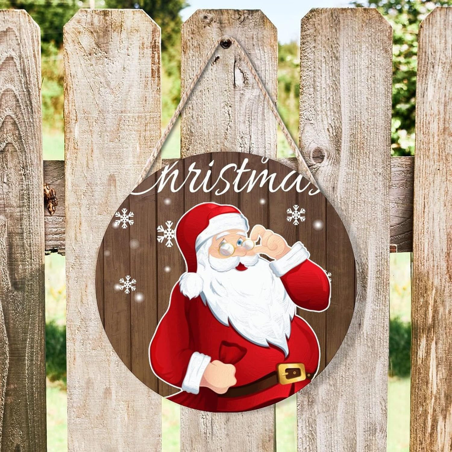 Farmhouse Door Hanger with Holiday Decor
