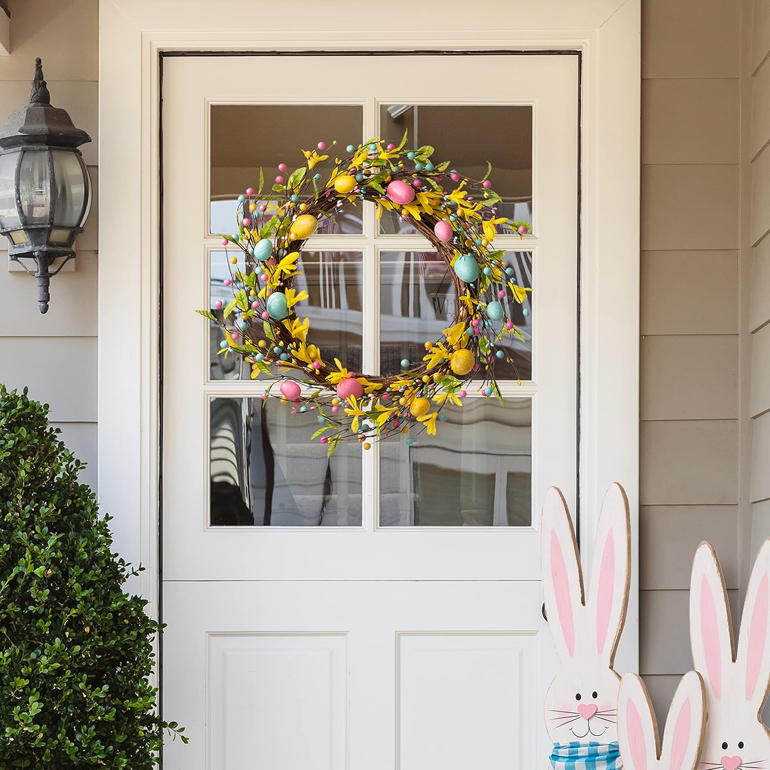Glitzhome 22 Inch Easter Wreath Decor