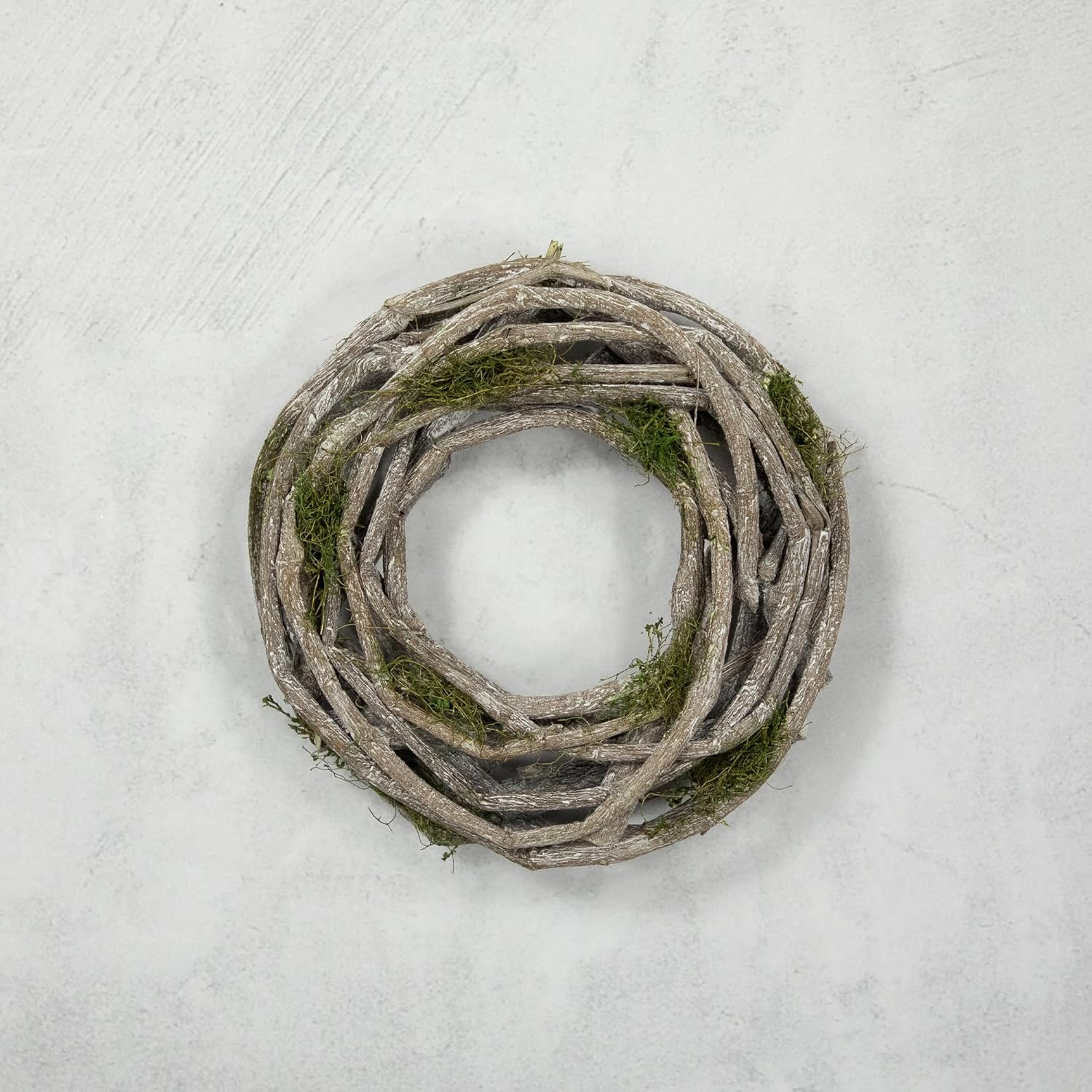 Northlight Twig and Moss Artificial Spring Wreath 8 Inch