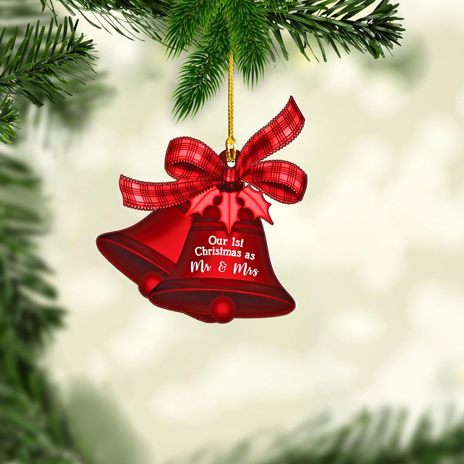 Our First Christmas Mr and Mrs Ornament Wedding Gift