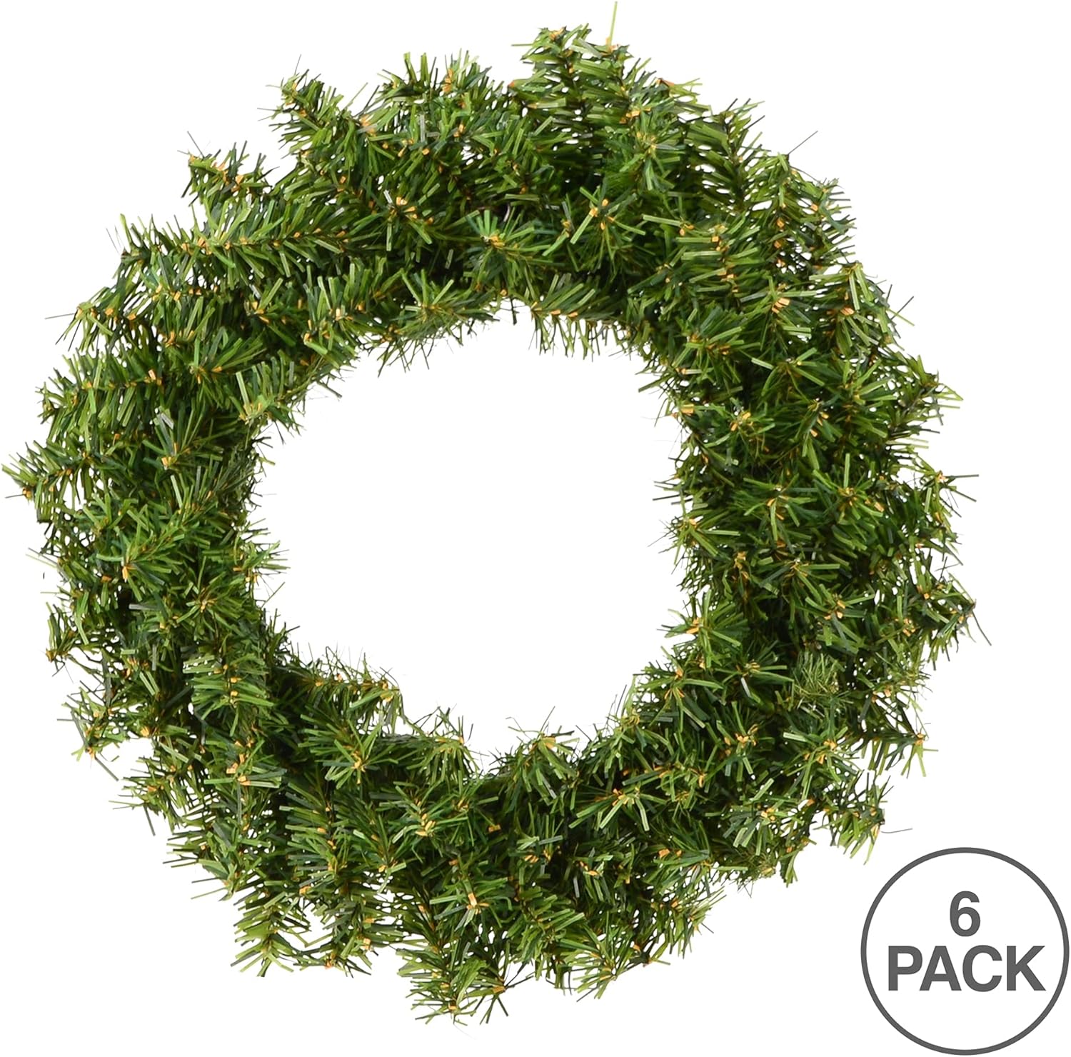 Vickerman 10 Inch Mini Pine Artificial Christmas Wreath Set of 6