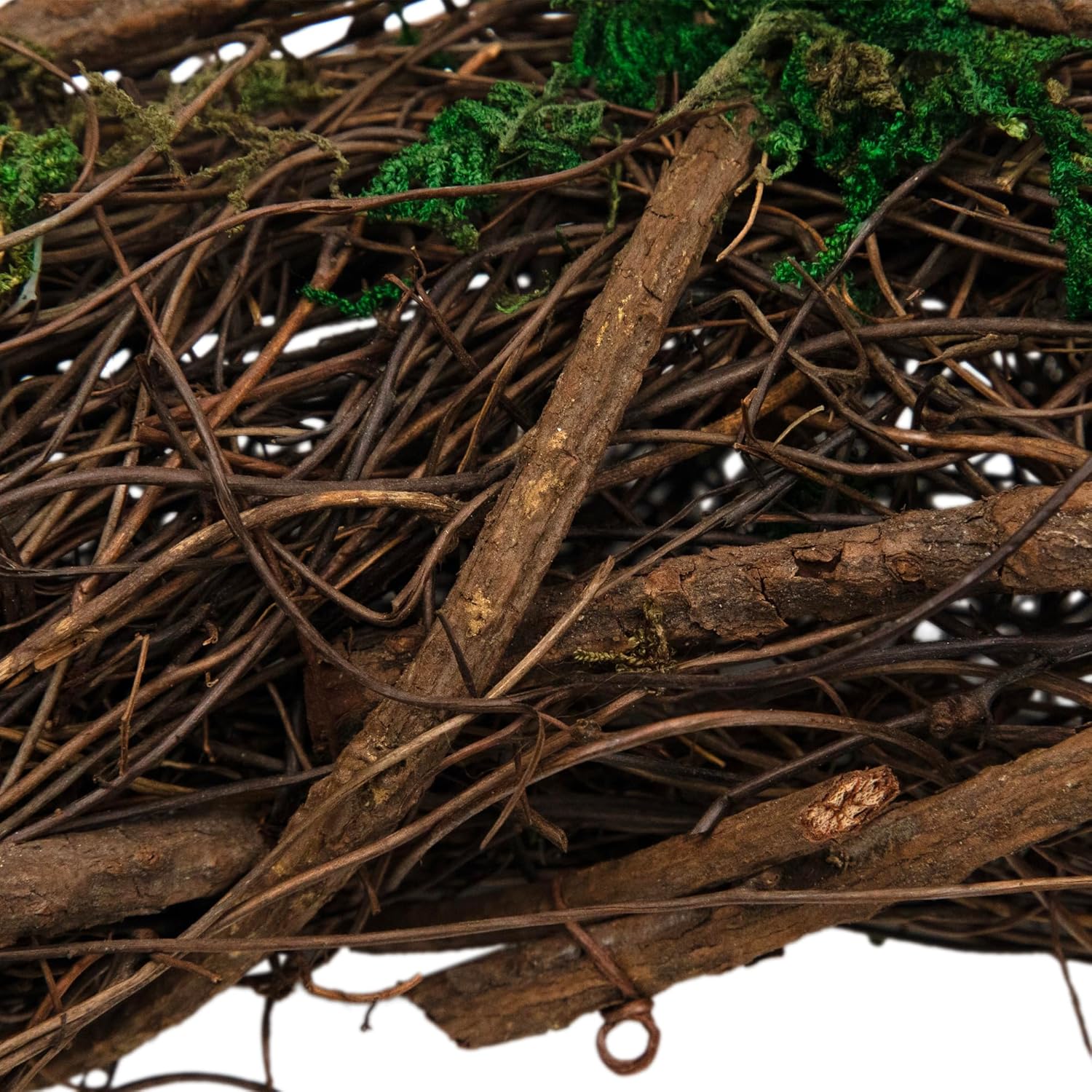 Northlight Moss and Twig Artificial Wreath 13 Inch Green Brown